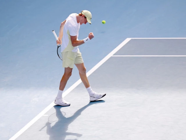 italy s jannik sinner battles through illness as he celebrates winning his fourth round match against denmark s holger rune photo reuters italy s jannik sinner battles through illness as he celebrates winning his fourth round match against denmark s holger rune photo reuters