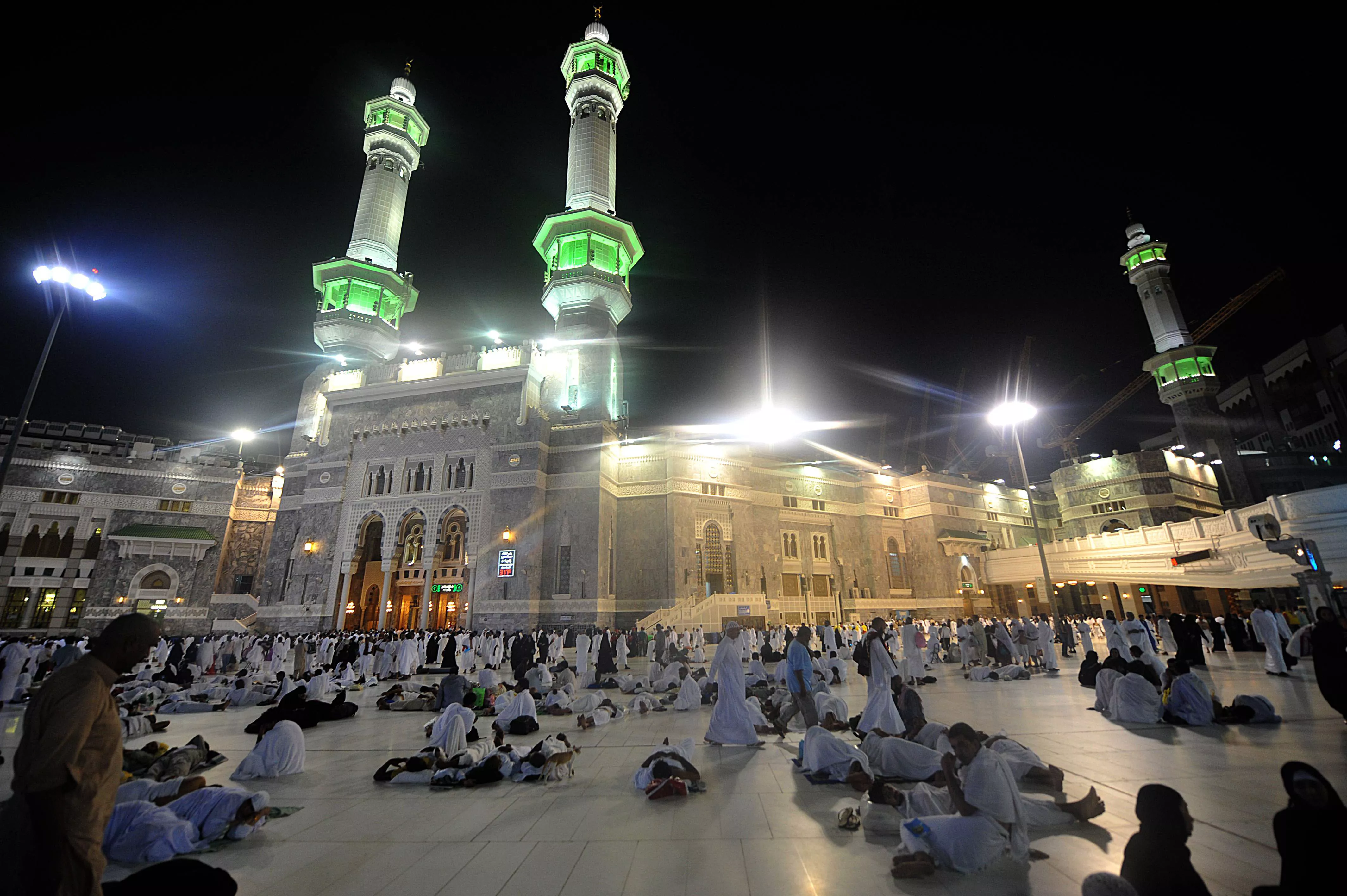 muslim piligrims wait for performing morning prayer at the haram sharif in makkah on october 13 2013 photo afp muslim piligrims wait for performing morning prayer at the haram sharif in makkah on october 13 2013 photo afp