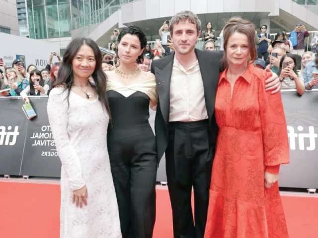 emily watson paul mescal jessie buckley and chloe zhao at the premiere of hamnet during tiff in toronto photo courtesy deadline