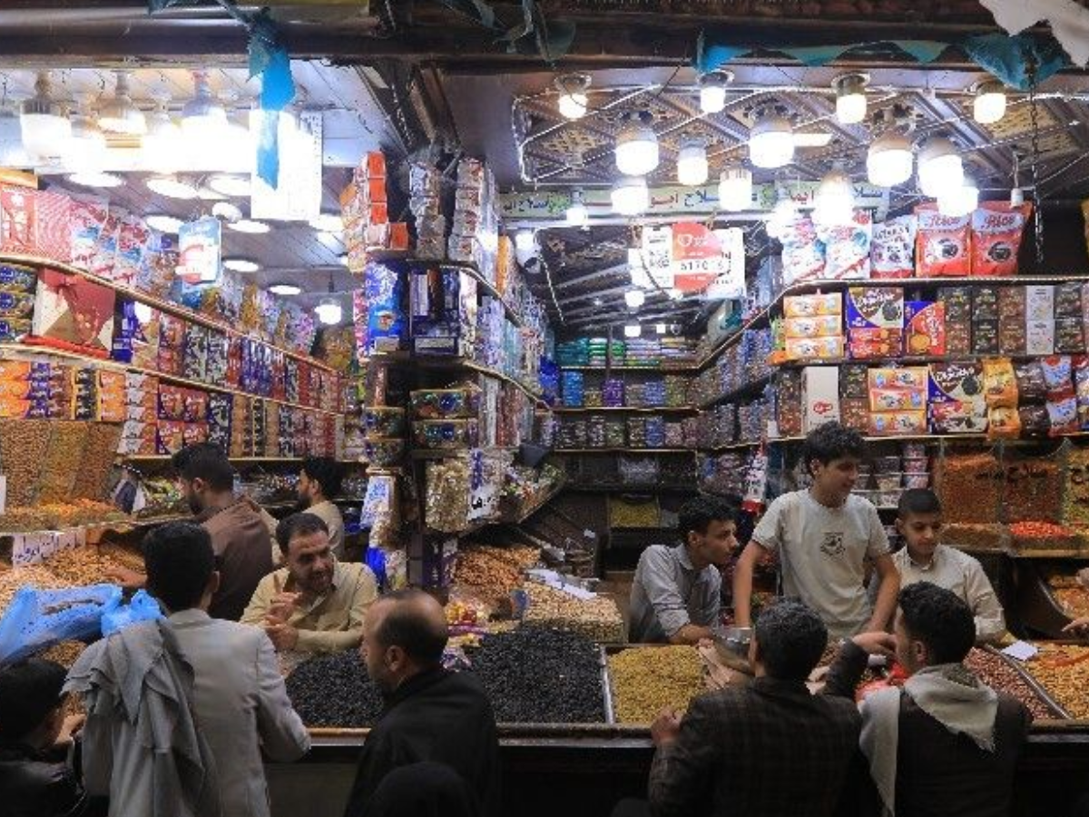 Local market during Eid celebrations. — AFP