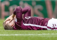 jordi altena was dejected after hearts lost the title to celtic on the final day photo afp file