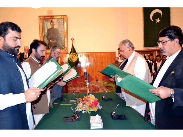 the provincial assembly oath taking ceremony was held at the governor house in quetta on monday photo ppi the provincial assembly oath taking ceremony was held at the governor house in quetta on monday photo ppi