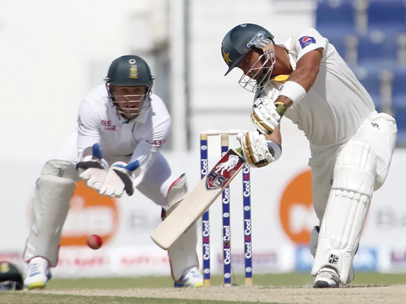 manzoor hit 14 boundaries in his 131 run knock to put pakistan in a strong position against south africa at the end of the second day of the first test in abu dhabi photo afp manzoor hit 14 boundaries in his 131 run knock to put pakistan in a strong position against south africa at the end of the second day of the first test in abu dhabi photo afp