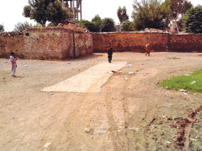 no place to play in khyaban i sir syed heaps of garbage take over sole playground