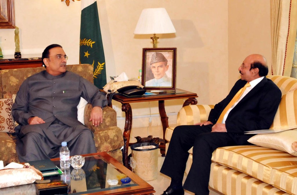 file photo of chief minister sindh syed qaim ali shah r and president asif ali zardari l at bilawal house karachi photo pid