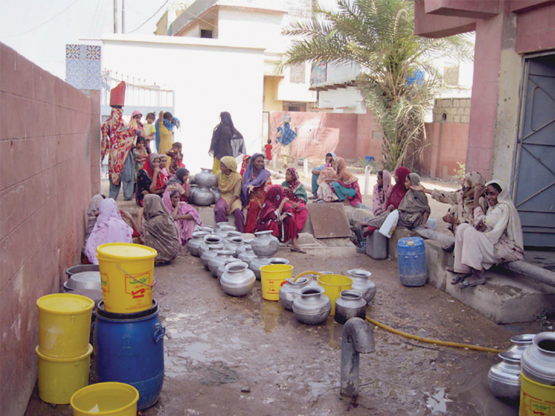 residents of landhi quaidabad and korangi where alleged illegal hydrants were demolished on sunday were concerned that they had almost no options for clean drinking water photo file