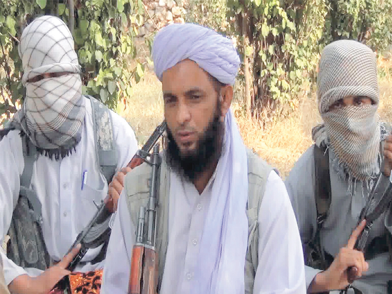 a video grab of the chief of jundul hafsa asmatullah muavia from his recorded message released on sunday photo inp