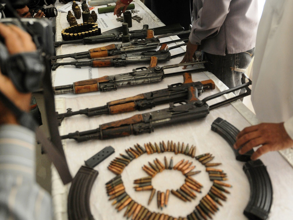 the sindh government s deadline for voluntary submission of illegal weapons did not receive much response from the general public photo afp file