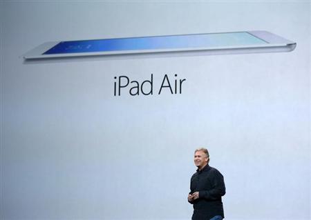 philip w schiller senior vice president of worldwide marketing at apple inc introduces the new ipad air during an apple event in san francisco california october 22 2013 photo reuters