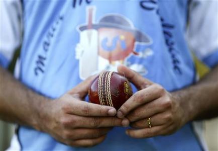 a player from a team of priests and seminarians holds a cricket ball during a training session at the maria mater ecclesiae 039 s catholic college in rome photo reuters