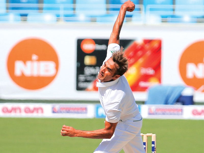 tahir made his comeback in style yesterday for the first time after his horrific performance against australia at adelaide last year where he had figures of zero for 260 in the match the worst in tests photo afp