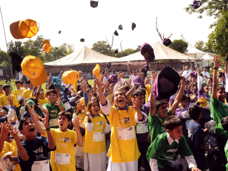 120 students of various schools of islamabad and rawalpindi participated in the event photo waseem nazir express