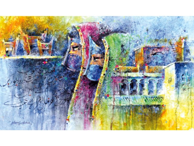 the two artists have depicted their childhood memories of living in oman and africa respectively photo express
