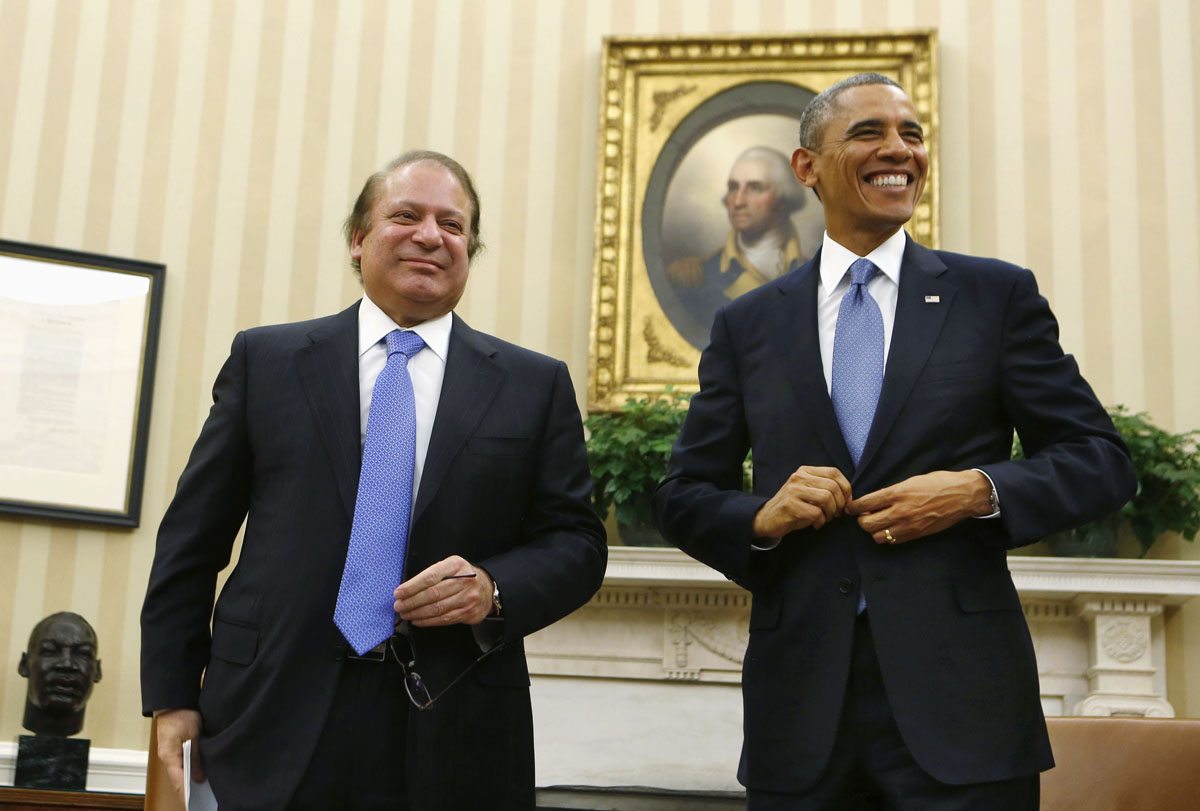 us president barack obama r hosts a meeting with pakistan 039 s prime minister nawaz sharif in the oval office at the white house in washington october 23 2013 photo reuters