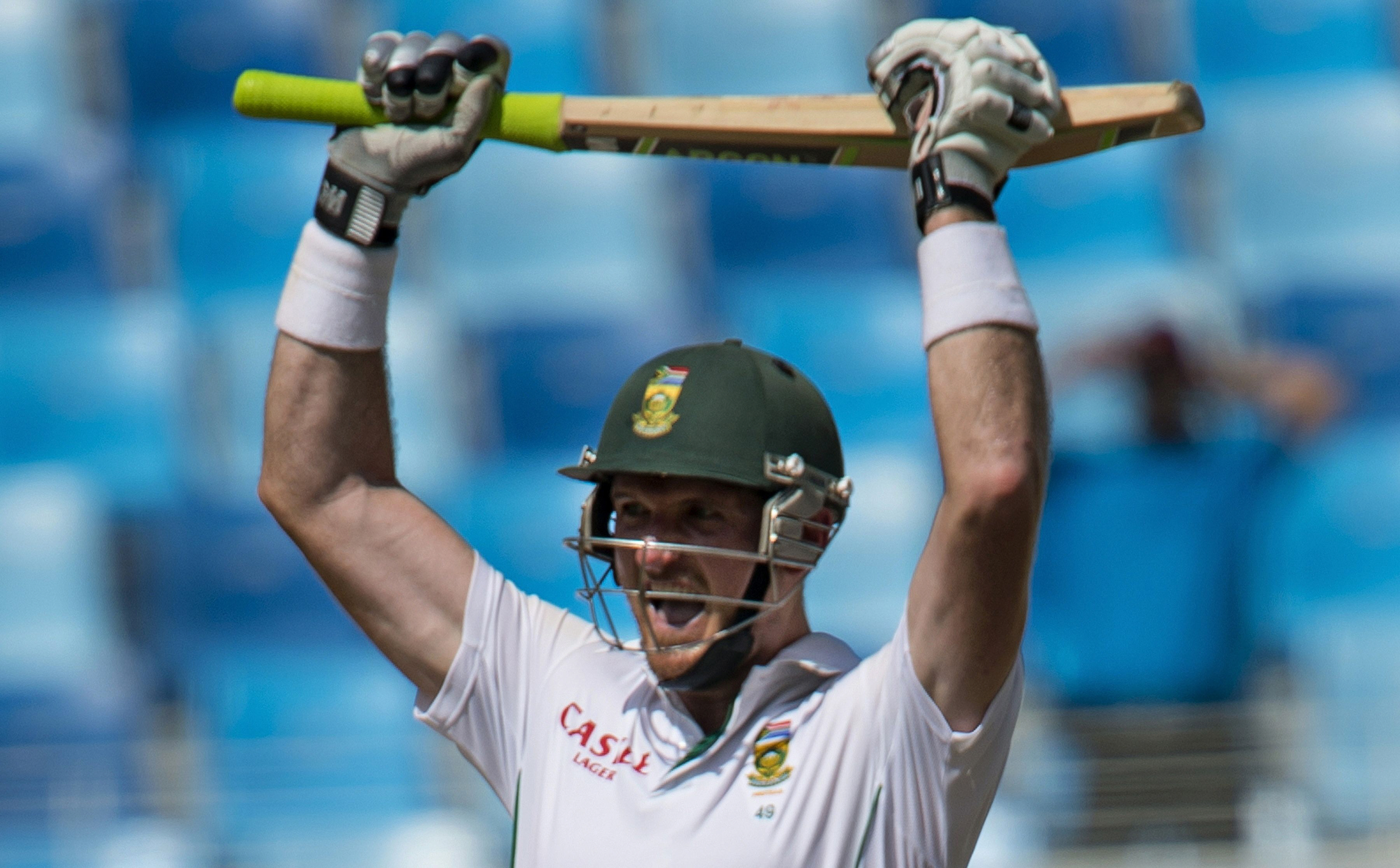 south africa 039 s captain graeme smith celebrates a century 100 runs during the second day of the second test match between pakistan and south africa at the dubai international cricket stadium on october 24 2013 photo afp