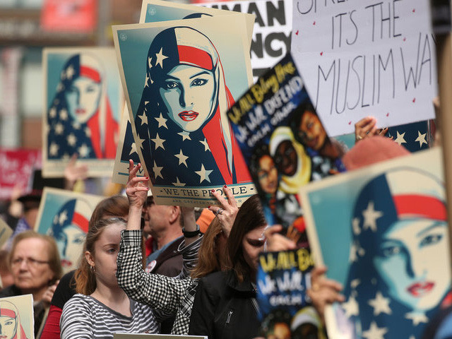 people take part in a rally called i am muslim too in times square manhattan new york city on february 19th photo reuters
