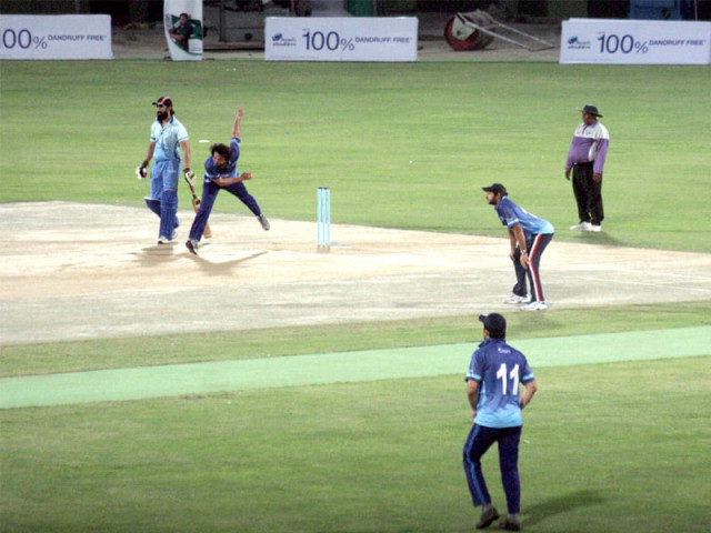 afridi xi successfully chased the 115 run target in just eight overs to cap off an all round impressive performance photo athar khan express afridi xi successfully chased the 115 run target in just eight overs to cap off an all round impressive performance photo athar khan express