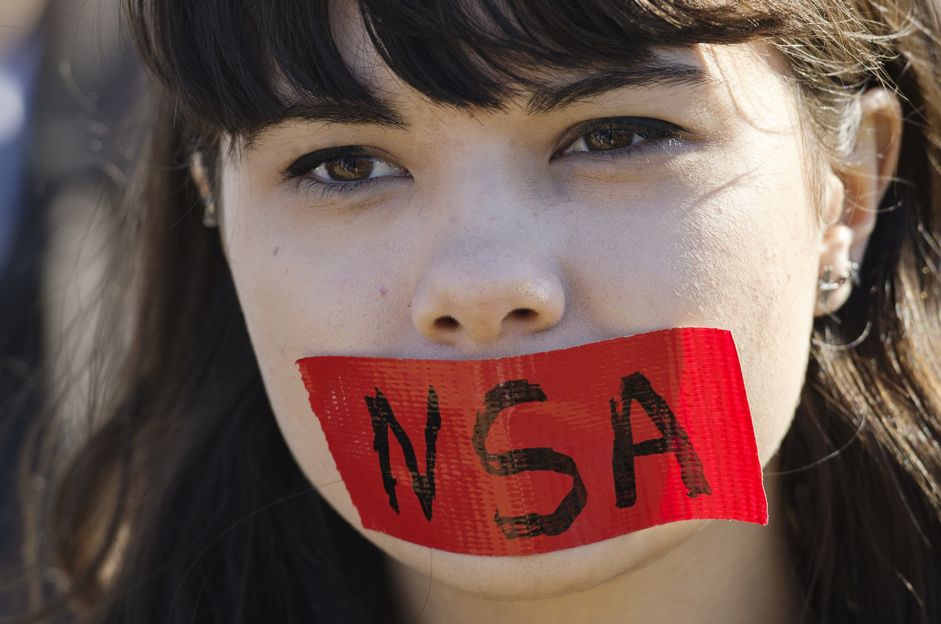 an activist at the anti nsa protest in washington photo afp