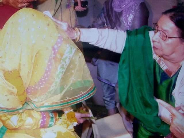 when i got married she gifted me some of her favourite indian saris for my bridal trousseau oh how can i forget the look of absolute delight on her face when she first saw me flaunting her sari photo sahar sohail khan