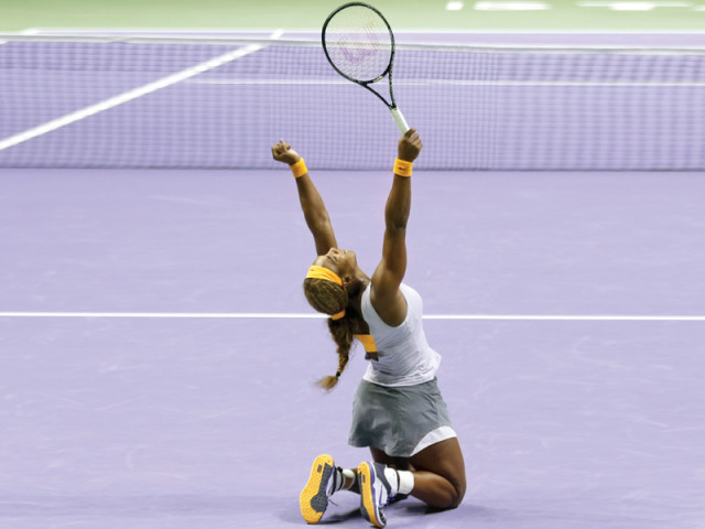 serena is now the first player to win 11 wta titles in a season since 1997 when martina hingis won 12 photo afp serena is now the first player to win 11 wta titles in a season since 1997 when martina hingis won 12 photo afp