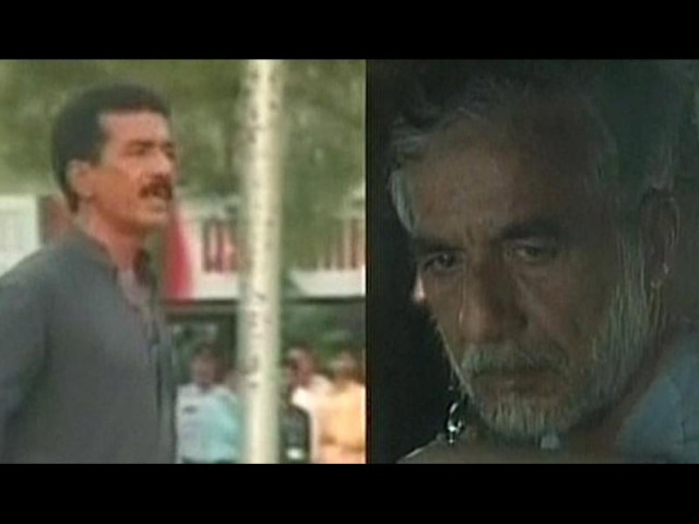 screengrab of sikandar during the standoff l and sikandar in police custody r