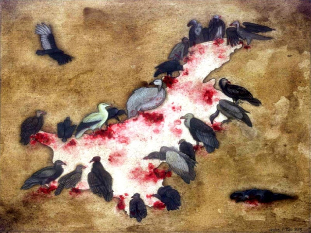 the artist has created a series of visually appealing paintings to make political commentary more palatable photo express the artist has created a series of visually appealing paintings to make political commentary more palatable photo express