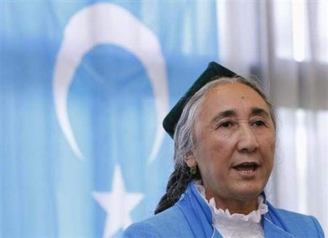 uighur leader rebiya kadeer delivers a speech in front of a east turkestan flag at the fourth general assembly of the world uighur congress wuc in tokyo photo reuters uighur leader rebiya kadeer delivers a speech in front of a east turkestan flag at the fourth general assembly of the world uighur congress wuc in tokyo photo reuters