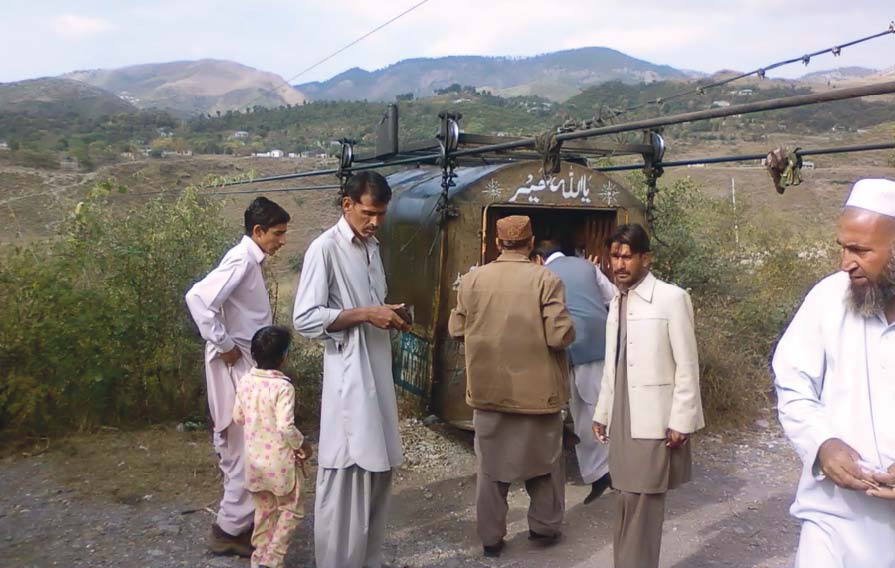 file photo of people around a cable car photo file