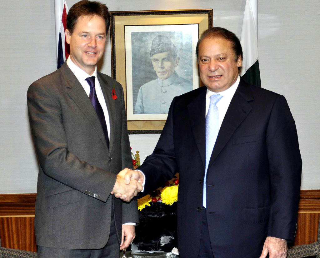 nawaz also briefed clegg on the recently promulgated protection of pakistan ordinance photo pid