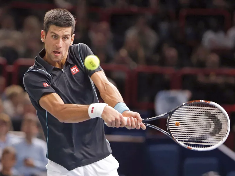djokovic was in top form as he overcame swiss star warinka in the quarter finals of the paris masters yesterday photo afp djokovic was in top form as he overcame swiss star warinka in the quarter finals of the paris masters yesterday photo afp