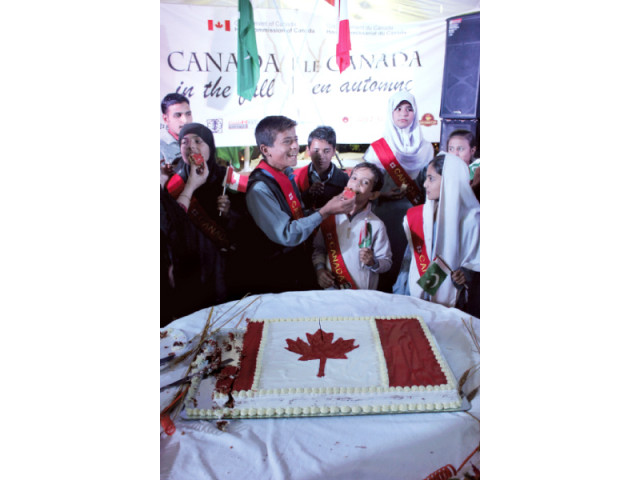 the event also celebrated the canadian national day which falls on july 1 but could not be celebrated earlier due to renovations at the high commission photo waqas naeem express