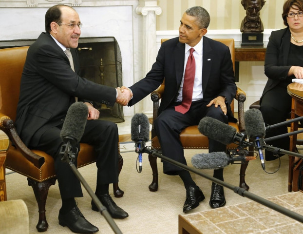 u s president barack obama r shakes hands with iraqi prime minister nuri al maliki l after their meeting in the oval office at the white house in washington november 1 2013 photo reuters u s president barack obama r shakes hands with iraqi prime minister nuri al maliki l after their meeting in the oval office at the white house in washington november 1 2013 photo reuters