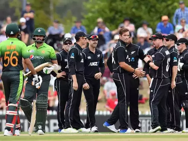 tim southee of new zealand c is congratulated by team mates after dismissing azhar ali of pakistan during the second match in the one day international series between new zealand and pakistan at saxton field on january 9 2018 in nelson new zealand photo getty tim southee of new zealand c is congratulated by team mates after dismissing azhar ali of pakistan during the second match in the one day international series between new zealand and pakistan at saxton field on january 9 2018 in nelson new zealand photo getty