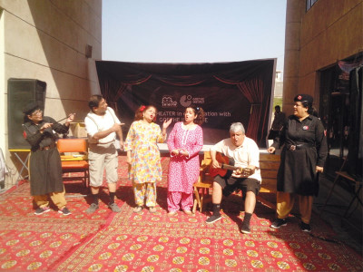 german adaptation interactive play staged at roots school