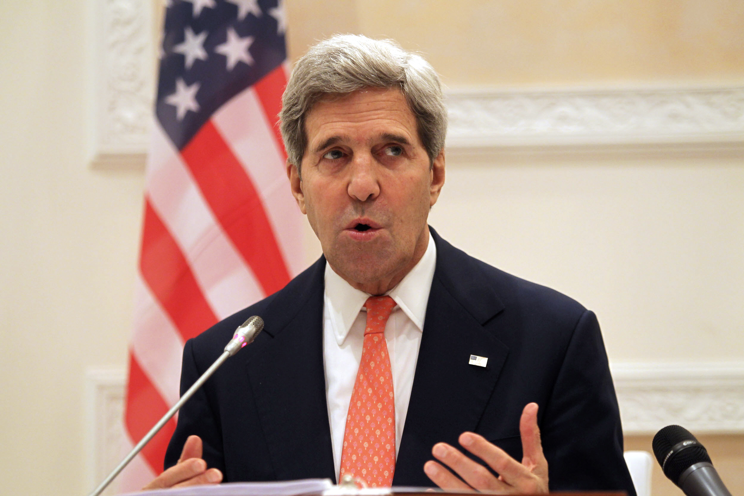 us secretary of state john kerry speaks during a joint news conference with saudi foreign minister prince saud al faisal not pictured in riyadh november 4 2013 photo reuters