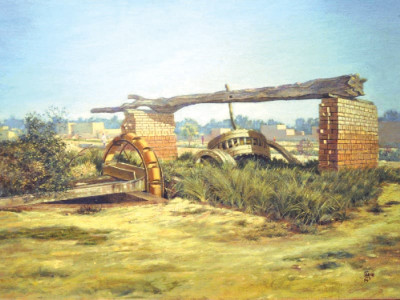 art exhibition interpreting scenes from the countryside