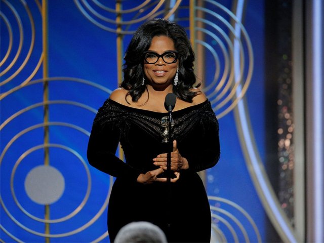 in this handout photo provided by nbcuniversal oprah winfrey accepts the 2018 cecil b demille award speaks onstage during the 75th annual golden globe awards at the beverly hilton hotel on january 7 2018 in beverly hills california photo getty