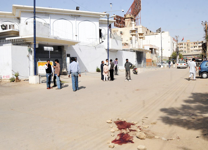file photo of an attack on a karachi imam bargah photo online file