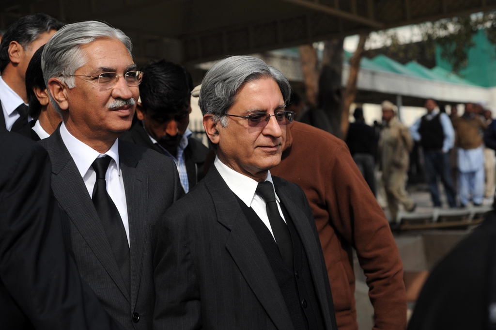 senator aitzaz ahsan insists the interior minister should withdraw the wrong figures he placed before the house photo afp file