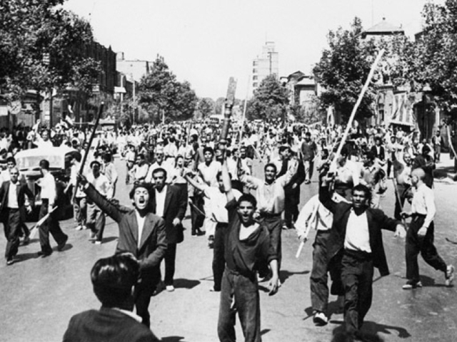 monarchist demonstrators in tehran downtown august 26 1953 photo afp