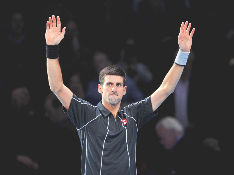 i m playing the best tennis i think i played throughout the whole season that s something that i take as a positive for this moment and for next season i m definitely feeling confident says djokovic photo afp