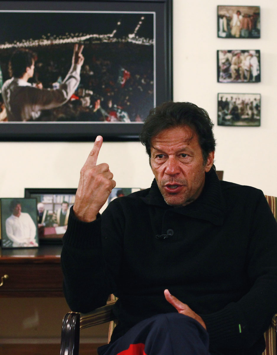 imran khan pakistani cricketer turned politician and chairman of the pakistan tehreek e insaf pti political party photo reuters