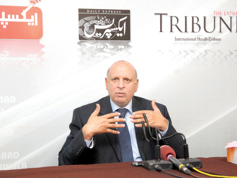 punjab governor chaudhry sarwar speaks at the express forum photo express