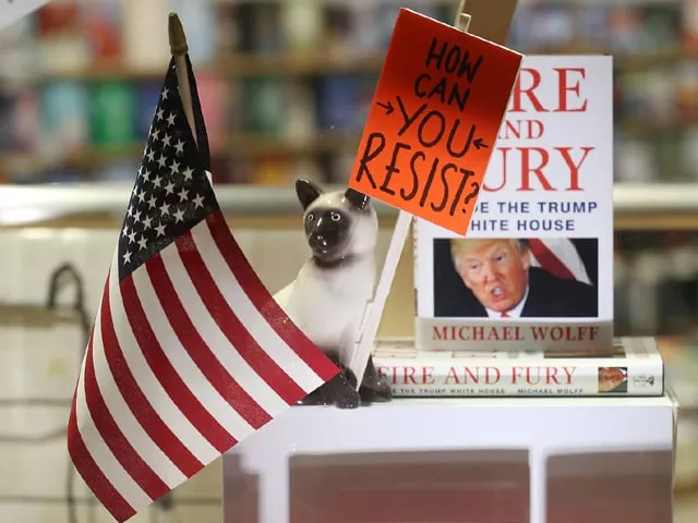 the window display at waterstone 039 s piccadilly shows copies of one of the uk 039 s first consignments of 039 fire and fury inside the trump white house 039 by michael wolff on january 9 2018 in london england photo getty the window display at waterstone 039 s piccadilly shows copies of one of the uk 039 s first consignments of 039 fire and fury inside the trump white house 039 by michael wolff on january 9 2018 in london england photo getty
