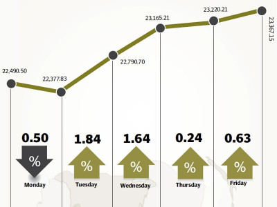 weekly review index continues to climb despite political hurdles