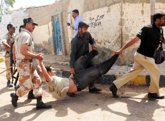 police and rangers however have arrested 80 criminals from various areas of karachi in ongoing targeted operation photo rashid ajmeri express file