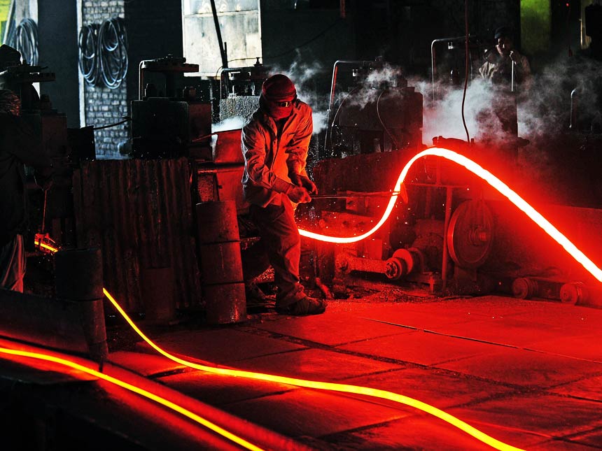 the steel industry in pakistan is dominated by small and medium scale re rolling mills engaged in re rolling forging and arc furnace melting activities photo afp file