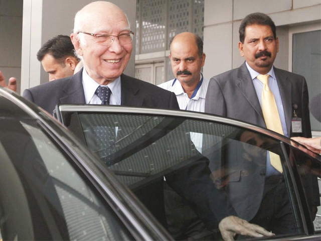 sartaj aziz exits the ceremonial lounge following his arrival at the indira gandhi international airport in new delhi photo afp sartaj aziz exits the ceremonial lounge following his arrival at the indira gandhi international airport in new delhi photo afp