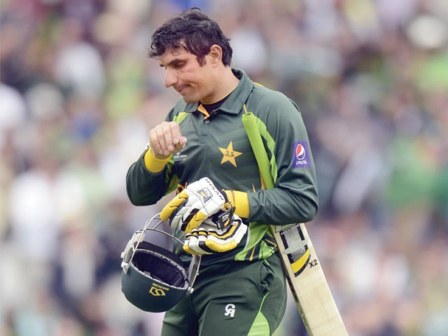 under pressure captain misbahul haq said he will continue to play for pakistan till he maintains his form and fitness photo reuters