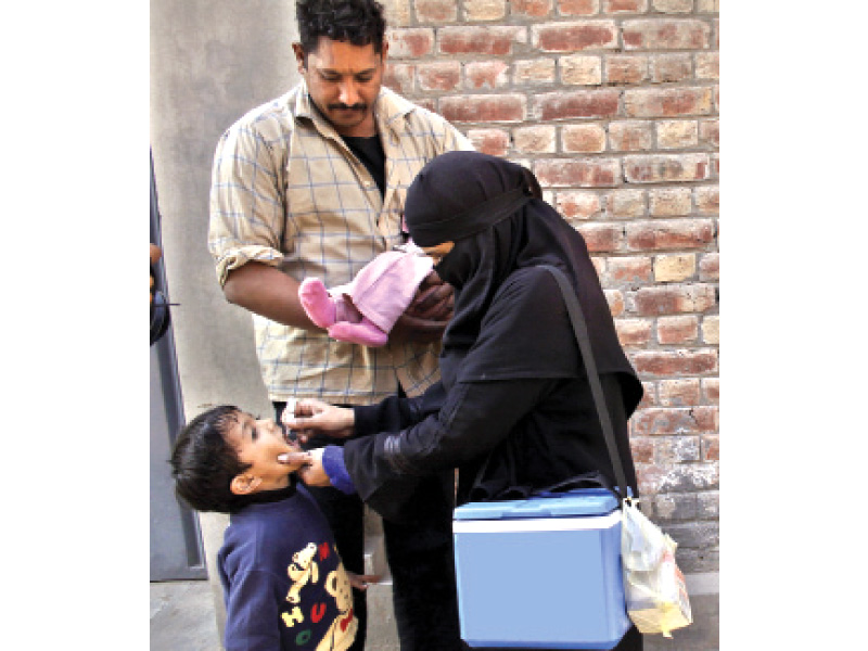 dco forms uc tehsil level polio eradication committees photo shafiq malik express